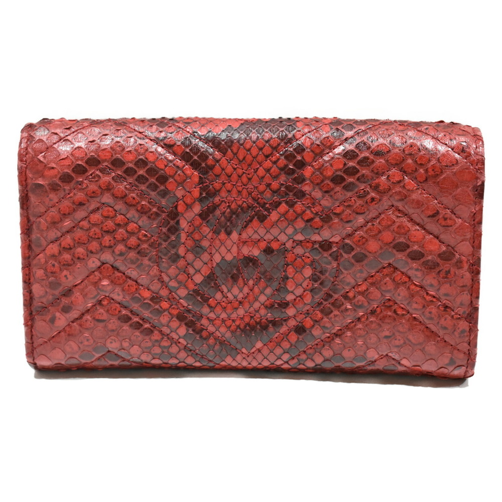Gucci Continental Wallet Python Leather Red - image 2
